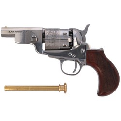 Pietta 1851 Colt Navy Yank Steel Old Silver Snubnose .44 Revolver (YASOS44MTLC)