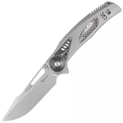 Reate Knife GTR Titanium Bead Blasted/Zirconium, Ti-Bead Blast Clip, Hand Satin M390