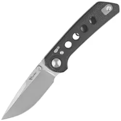 Reate PL-XT Black Micarta/Black G10, Stonewashed Nitro-V