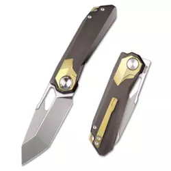 Remette Peregrine Falcon Brown / Gold Titanium, Hand Grinding Pearlescent M390 (RTT1-B)