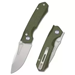 Remette Rhino Knife OD Green Micarta, Stonewashed 14C28N (MC319G)