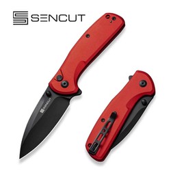 Sencut ArcBlast Red Aluminium, Black 9Cr18MoV Knife (S22043B-4)