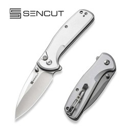 Sencut ArcBlast Silver Aluminium, Satin 9Cr18MoV Knife (S22043B-2)