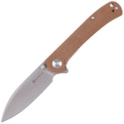 Sencut Knife Scepter Brown Micarta, Stonewashed 9Cr18MoV (SA03D)