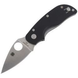 Spyderco CAT G-10 Black PlainEdge Knife (C129GP)