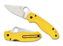 Spyderco Para 3 Salt Yellow FRN, Satin MagnaCut by Eric Glesser Knife (C223PYL)