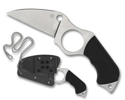 Spyderco Swick 5 Large Knife Black G10, Satin LC200N by Sal Glesser (FB14S5)