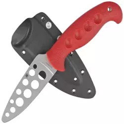 Spyderco Temperance Sprint Run Training Knife Red FRN, Satin 420J2 by Sal Glesser (FB05TRD)