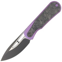 WE Knife Baloo Purple Titanium / Shredded Carbon Fiber, Black Stonewashed CPM 20CV by Ostap Hel (WE21033-3)