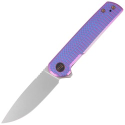 WE Knife Charith LE No 072/210 Ripple Pattern Purple Titanium, Silver Bead Blasted CPM 20CV (WE20056-2)