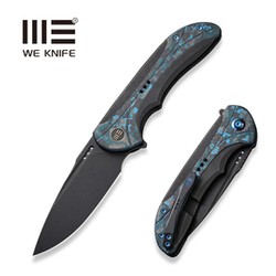 WE Knife Equivik Black Titanium/Arctic Storm Fat Carbon, Black Stonewashed CPM 20CV (WE23020-4)