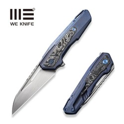WE Knife Falcaria Blue Titanium/Aluminum Carbon Fiber, Hand Rubbed Satin CPM 20CV by Maciej Torbé (WE23012B-3)