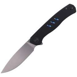 WE Knife Seer LE No 539/610 Black Titanium, Rubbed Silver CPM 20CV (WE20015-1)