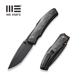 WE Knife Swordfin Titanium/Shredded Carbon Fiber, Black Stonewashed CPM 20CV by Thys Meades (WE23067-2)