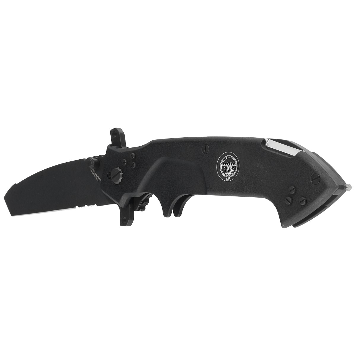 Extrema Ratio Glauca B1 Black Aluminum Knife, Black MIL-C N690  (04.1000.0139/BLK) | KNIVES, SHARPENERS, TOOLS \ Knives by type \ Folders  KNIVES, SHARPENERS, TOOLS \ Knives by application \ Tactical, Special knives