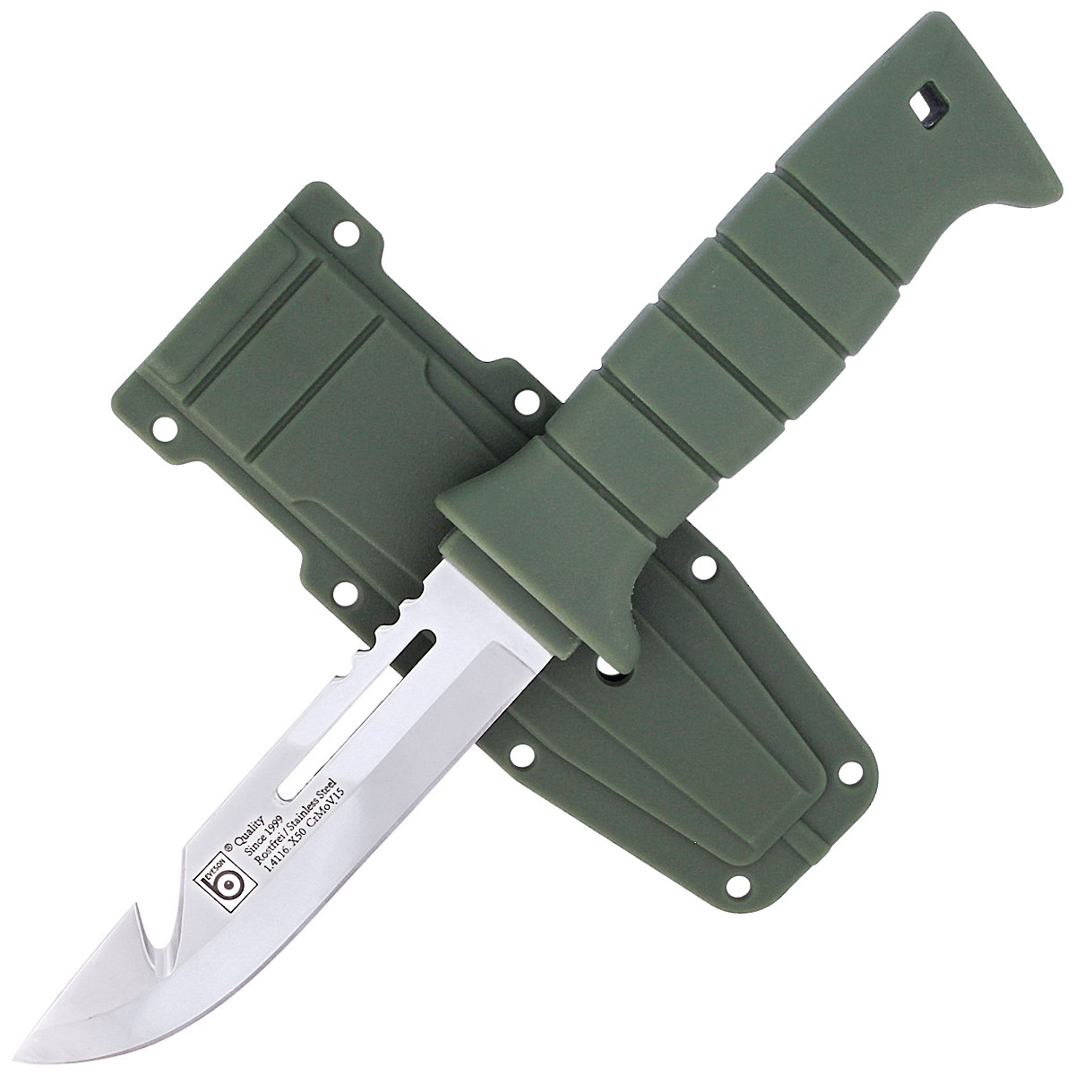 Eyeson by Lindbloms Hunting/Fishing Knife Green Stainless (VT-333
