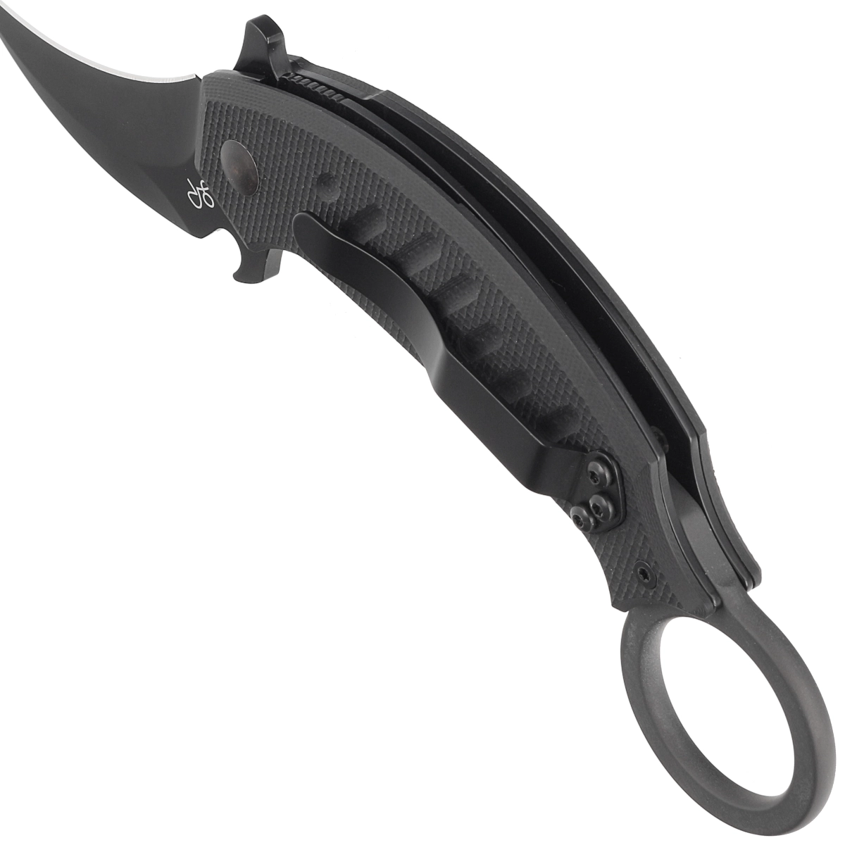 FOX Knife Pikal Black G10, Black Idroglider N690Co by Giuliano Ron (FX-826)