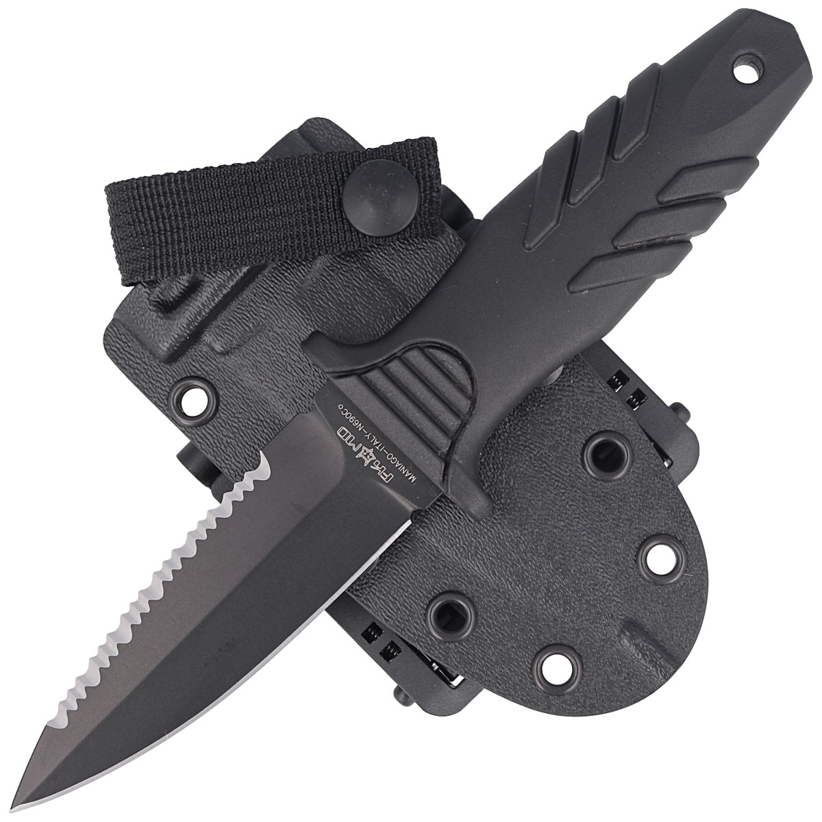 Fox Tactical Elementum Dagger PP+TPE Black, Black Blade (FX-647 S