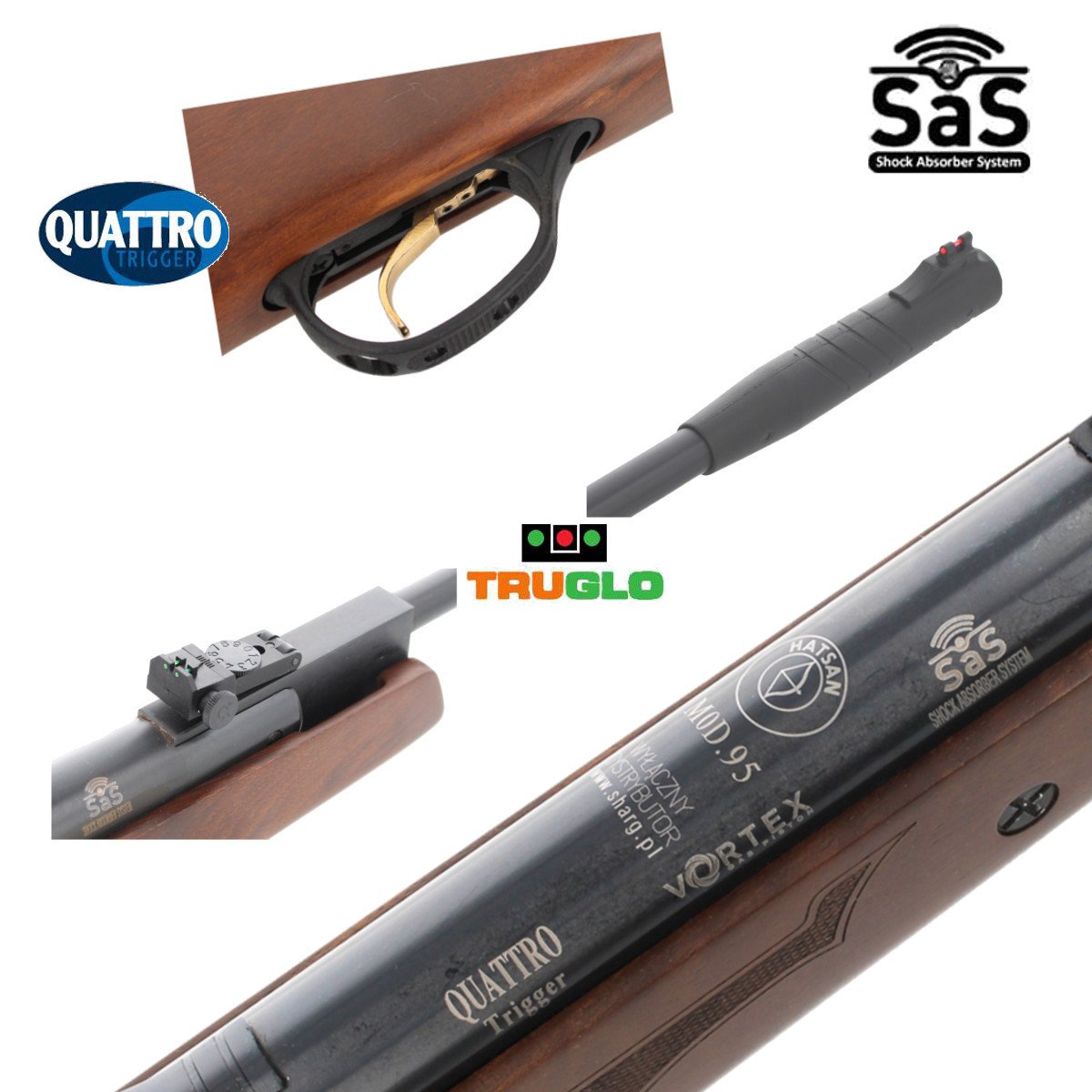 Hatsan MOD 95 Vortex Gas Piston, Air Rifle .177 (4.50 mm) AIRGUNS