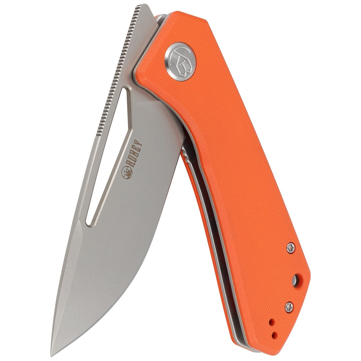 Kubey Knife Thalia Orange G10, Bead Blasted D2 (KU331H)