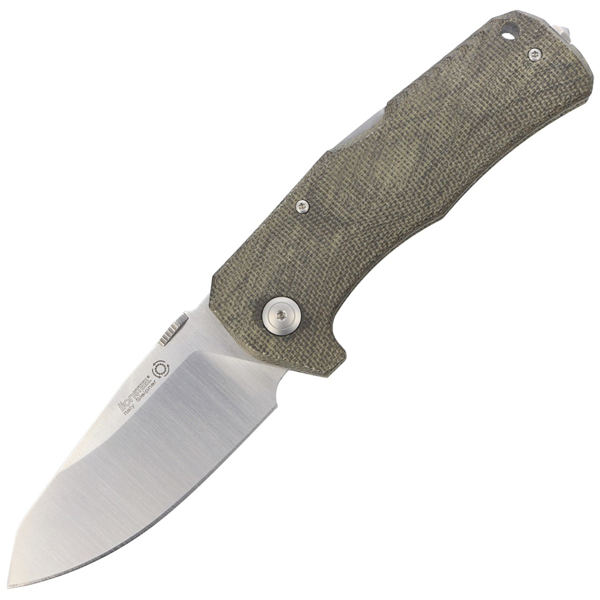 LionSteel TM1 Green Canvas Micarta, Satin Sleipner by Molletta (TM1 CVG) |  KNIVES, SHARPENERS, TOOLS \ Knives by type \ Folders KNIVES, SHARPENERS,  TOOLS \ Knives by application \ EDC knives KNIVES,