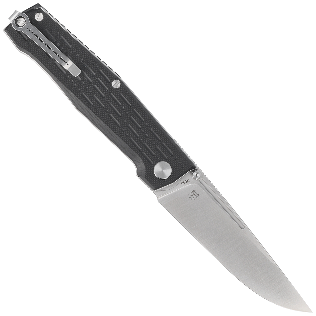 Real Steel Rokot Folding Knife 3.63 Bohler N690 Steel Blade Black G10  Handle