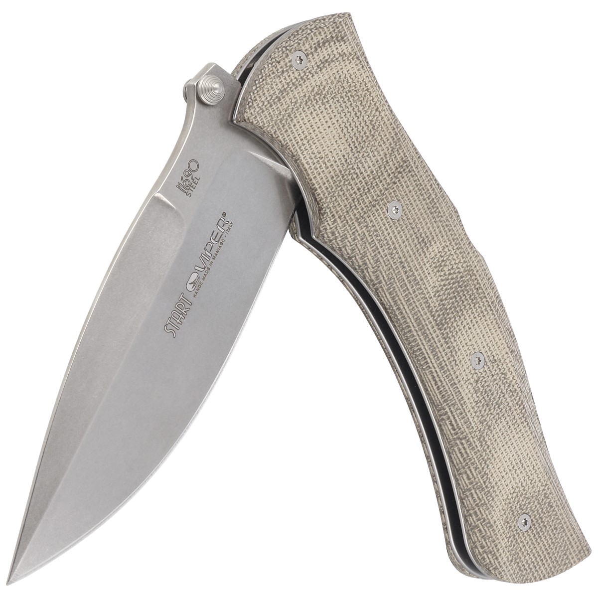 Viper Lille2 CG Fixed Blade Knife Green Micarta Canvas Handle