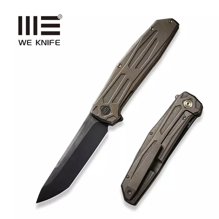 WE Knife Shadowfire Bronze Titanium, Black Stonewashed / Brushed CPM 20CV  by Rafal Brzeski (WE22035-3) | KNIVES, SHARPENERS, TOOLS \ Knives by type \  Folders KNIVES, SHARPENERS, TOOLS \ Knives by application \