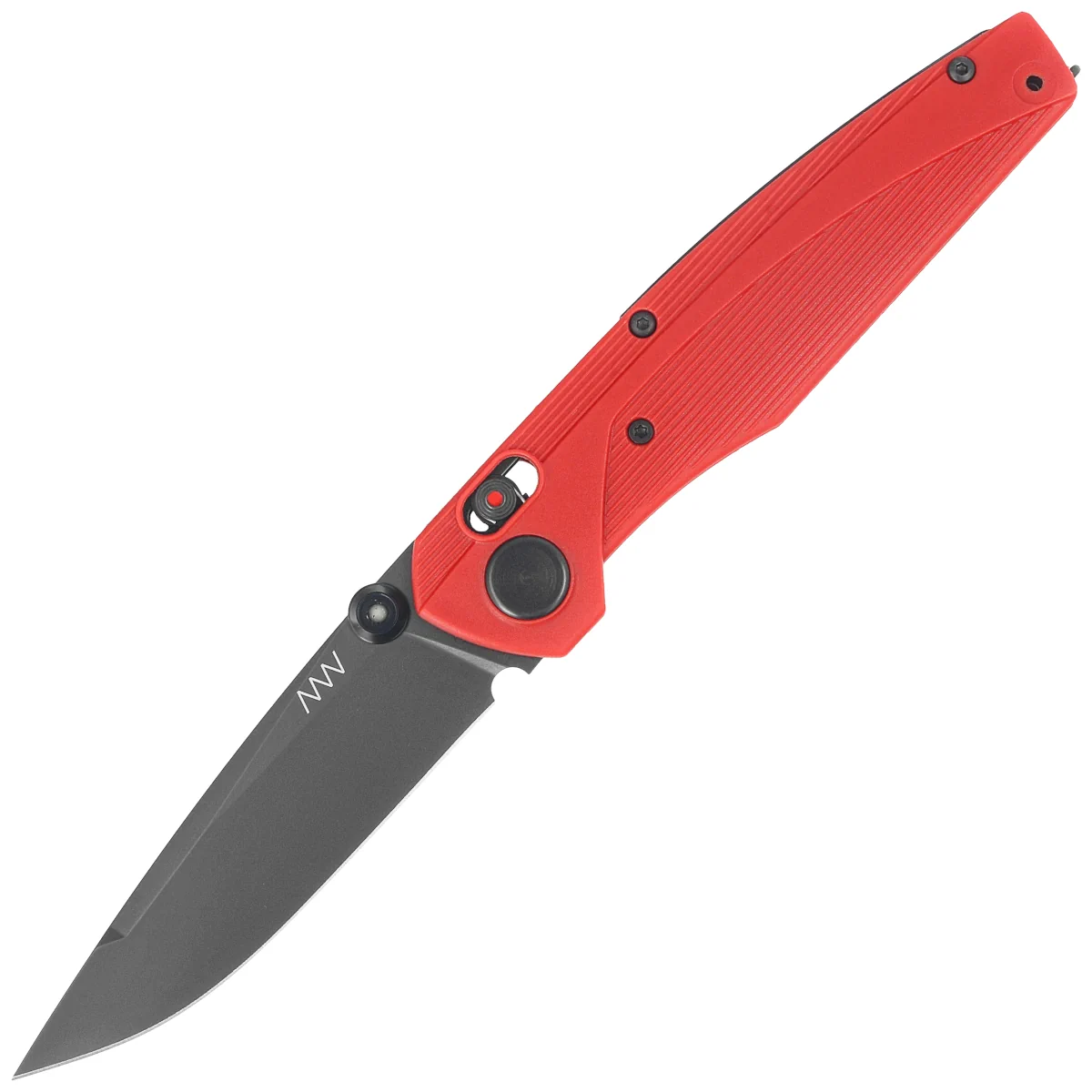 ANV A100 BB Knife Red GRN, Black DLC Sleipner (ANVA100-021)