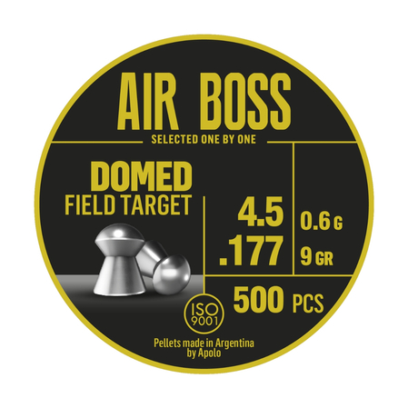 Apolo Air Boss Domed Field Target  AirGun Pellets .177/4.51 mm, 500 pcs 0.60g/9.0gr (30202-1)