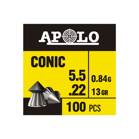 Apolo Conic AirGun Pellets 5.5 mm, 100 pcs 0.84g/13.0gr (20004)