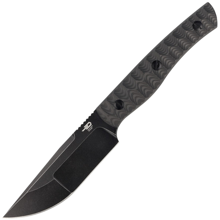 Bestech Heidi Blacksmith 2 Carbon Fiber, Black Stonewashed CPM S35VN by Heidi knife (BFK04B)