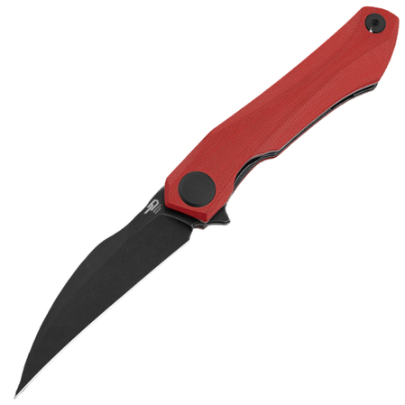 Bestech Ivy Red G10, Black Stonewashed 14C28N by Ostap Hel (BG59D)