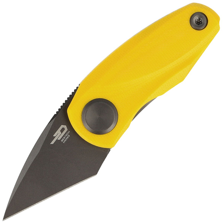 Bestech Knife Tulip Yellow G10, Grey Titanized 14C28N by Ostap Hel (BG38F)
