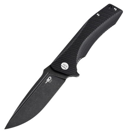 Bestech Mako Black G10, Black Stonewashed K110 Knife (BG27B)