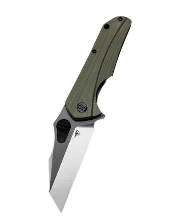 Bestech Operator Knife Green G10, Satin/Black D2 (BG36C)