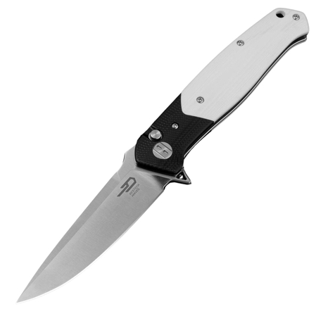 Bestech Swordfish Black/White G10, Satin 14C28N (BG62B)