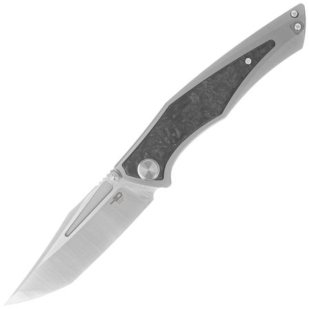 Bestech Togatta Grey Titanium/Marble Carbon Fiber Knife, Satin M390 by Koens Craft (BT2102F)