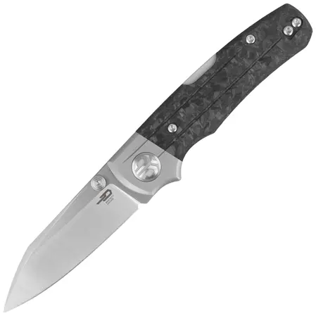 Bestech Tonic Grey Titanium/Marbled Carbon Fiber, Satin M390 by Colin Maisonpierre Knife (BT2204D)