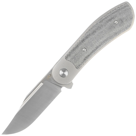 Bestech Vestige Knife Grey Titanium/Black Micarta, Satin MagnaCut by Justin Lundquist (BT2411A)