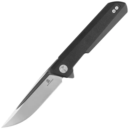 Bestechman Knife Dundee Black G10, Grey Titanized / Satin D2 by Ostap Hel (BMK01D)