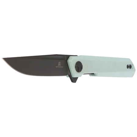 Bestechman Knife Mini Dundee Ice Cream Blue G10, Grey DLC D2 by Ostap Hel (BMK03G)