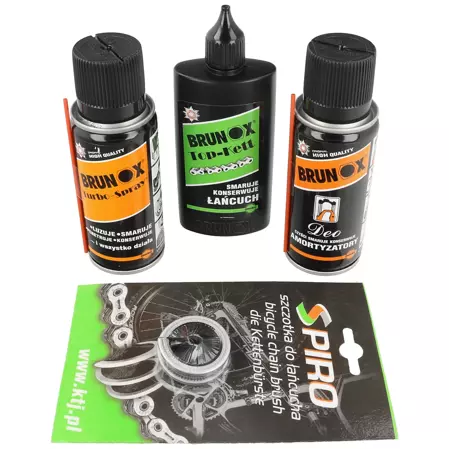 Brunox bike kit: Deo, Bike Fit, Top-Kett, Chain brush (MTB SET)