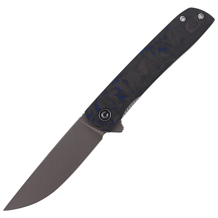 CIVIVI Knife Bo Blue / Black Carbon Fiber, Gray Stonewashed Nitro-V by Brad Zinker (C20009B-A)
