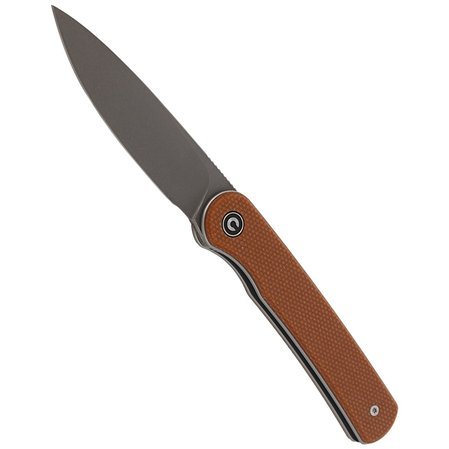 CIVIVI Knife Stylum Brown Micarta, Gray Stonewashed by Ferrum Forge Knife Works (C20010B-A)