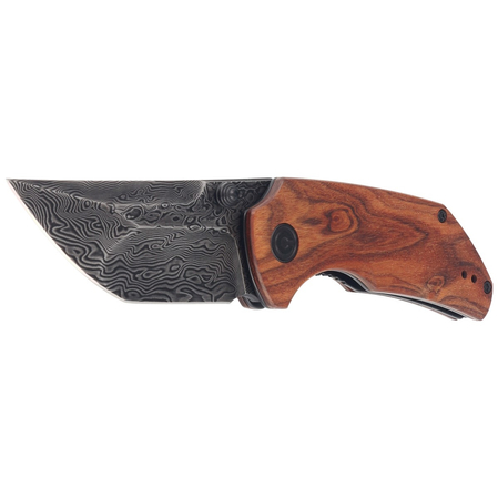 CIVIVI Knife Thug 2 Cuibourtia Wood, Black Damascus by Matt Christensen (C20028C-DS1)