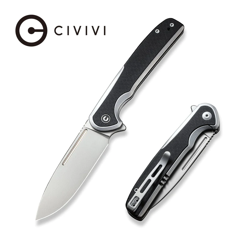 CIVIVI Voltaic Stainless / G10 Inlay, Silver Bead Blasted 14C28N (C20060-2)