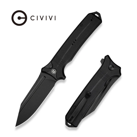 Civivi Neurohaptic Knife Black G10, Black Stonewashed Nitro-V (C23080-1)