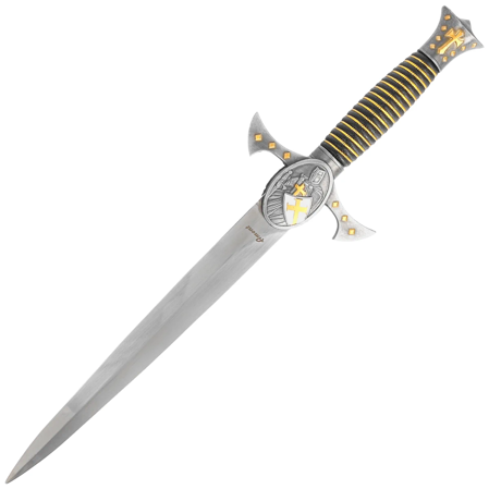 Decor Habitat Templar Dagger, Black/Gold ABS, Satin (S0298)