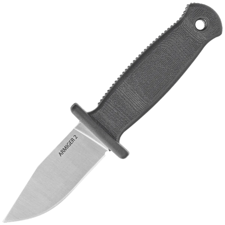 Demko Armiger 2 Clip Point Knife Black TPR, Satin 4034SS by Andrew Demko (ARM2-4034SS-CP)